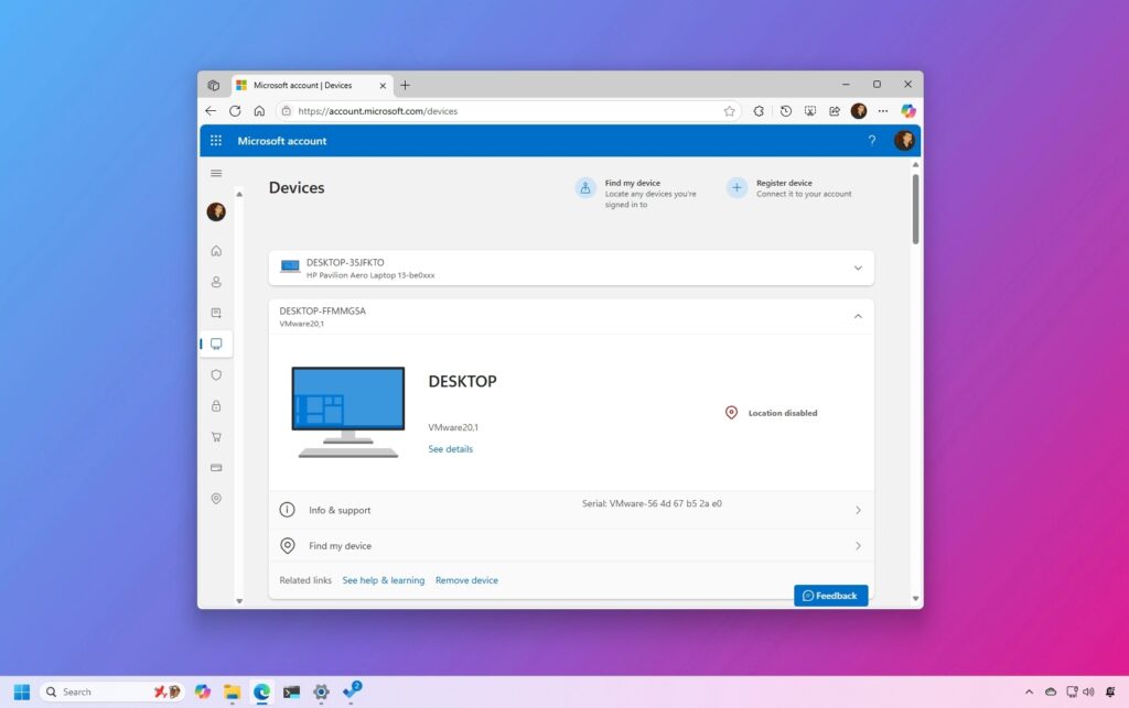 Microsoft account Windows 11 integration