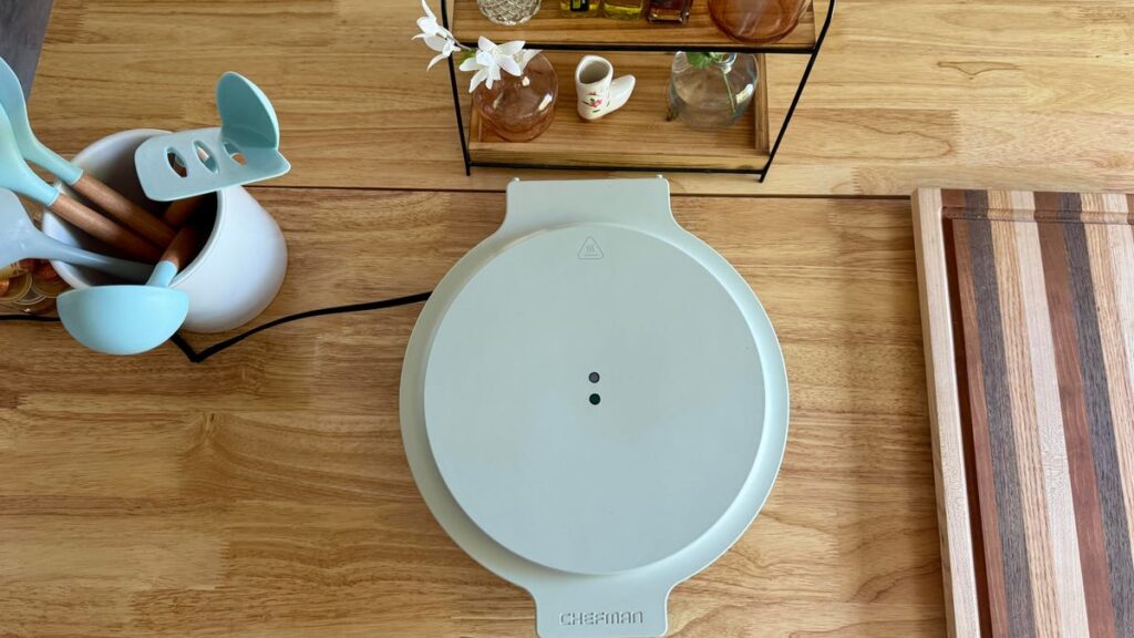 Your Friends Will Think You Spent $200 on This Appliance. It’s Only $45 for Black Friday chefman everything maker on a wood counter