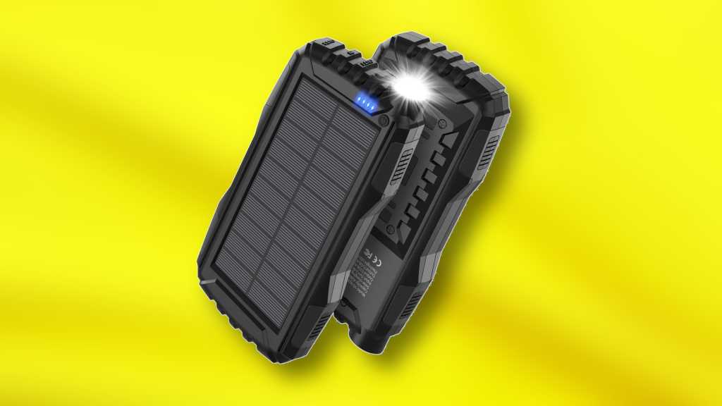 This rugged solar power bank with built-in flashlight is a steal for $23 Mregb solar power bank flashlight deal