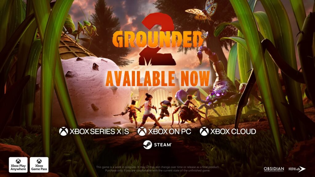 Grounded 2 trailer end screen showing new Xbox on PC branding