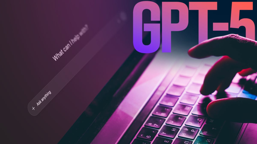 ChatGPT-5 interface on a laptop screen