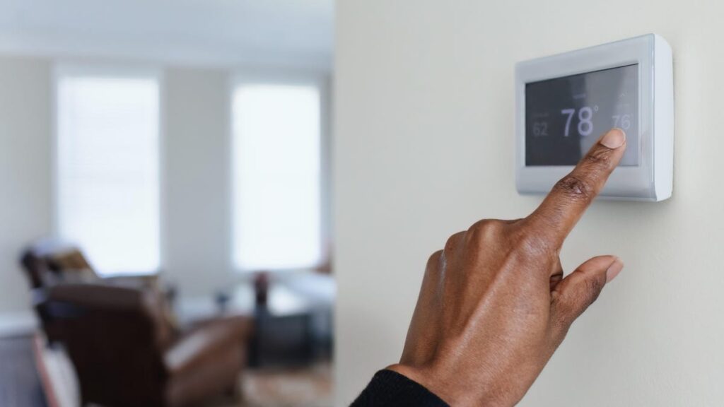 A smart thermostat sent to 78 degrees