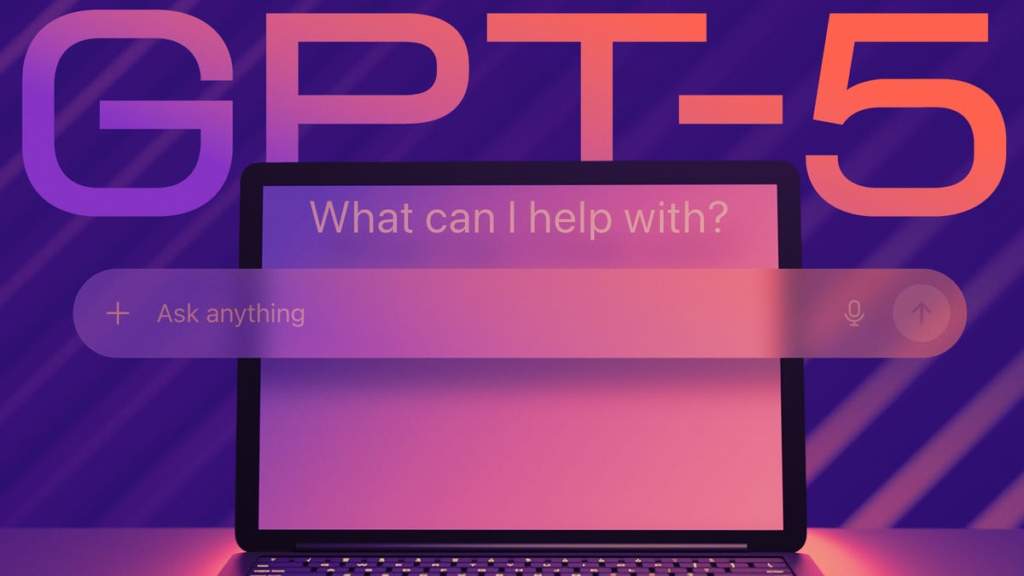 ChatGPT-5 on a laptop screen.