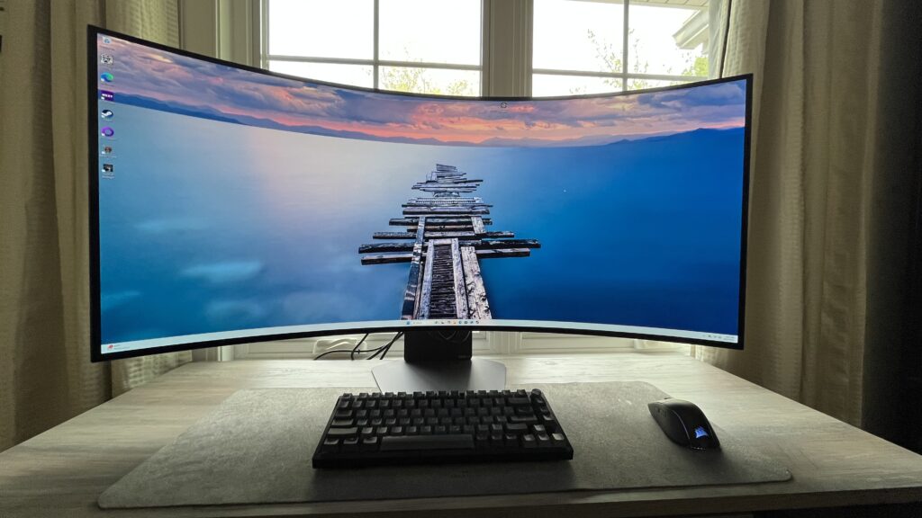 LG Ultragear GX9 review: massive, immersive, and expensive An LG Ultragear GX9 on a desk