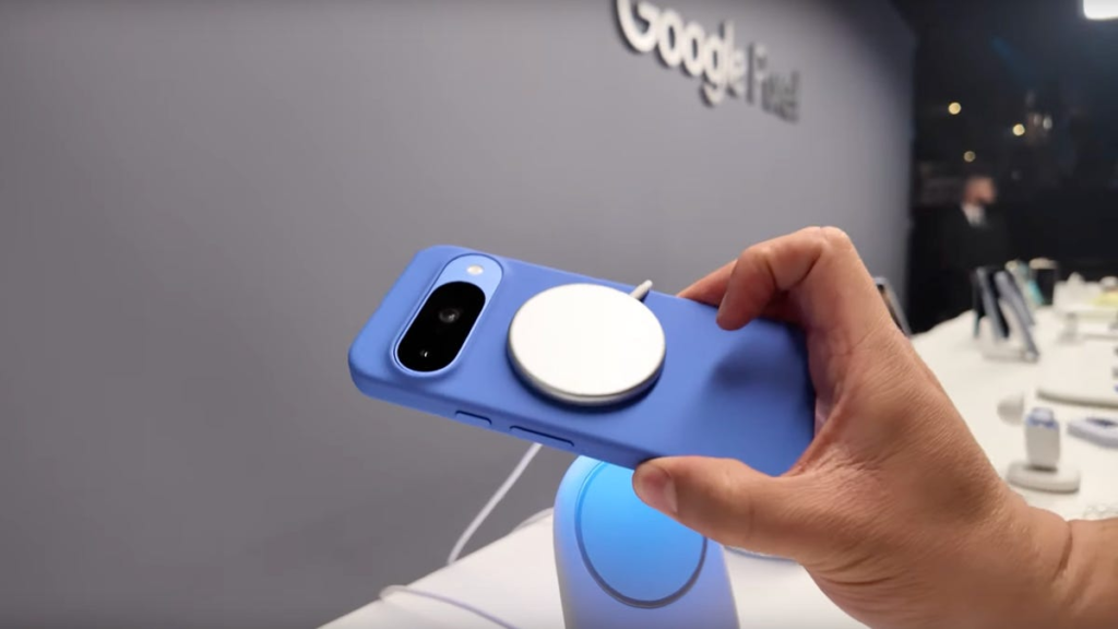 PIxelSnap charger on Pixel 10