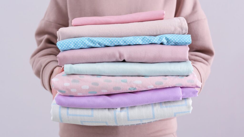 folded bed linens