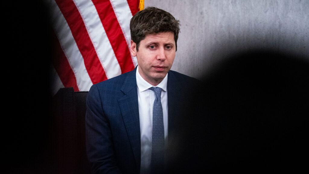 Sam Altman, chief executive officer of OpenAI Inc., during the Federal Reserve Integrated Review of the Capital Framework for Large Banks Conference in Washington, DC, US, on Tuesday, July 22, 2025. The conference is meant to provide expert perspectives on the key pillars of the regulatory capital framework. Photographer: Al Drago/Bloomberg via Getty Images