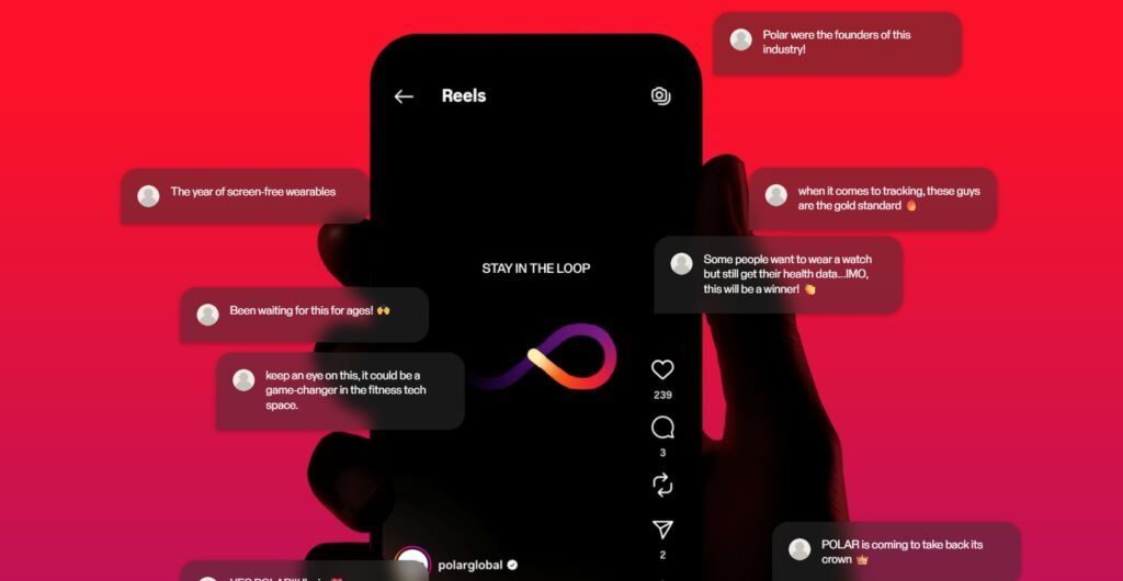 Screenshot from Polar website