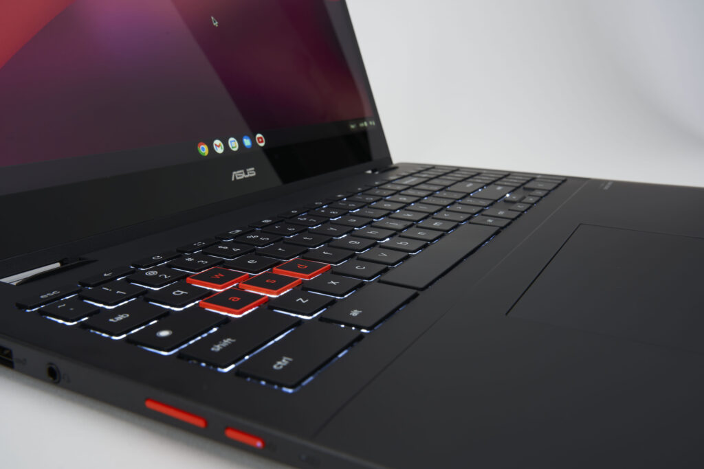 Asus gaming Chromebook pictured up close