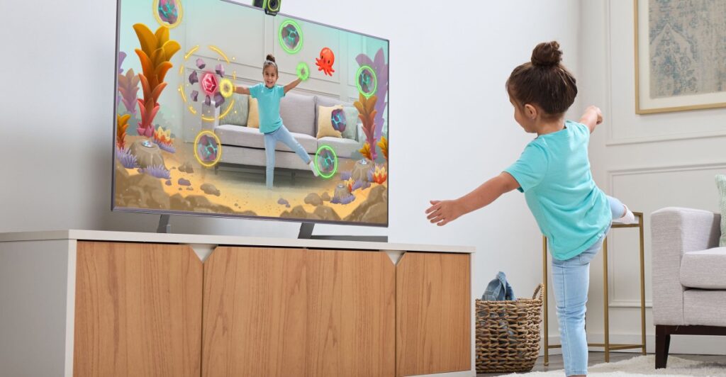 The LeapMove is a gamified camera designed to get kids off the couch