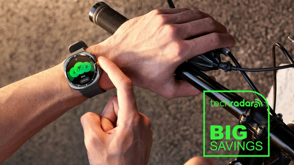 Samsung Galaxy Watch Ultra's fitness tracking options on-wrist while cycling