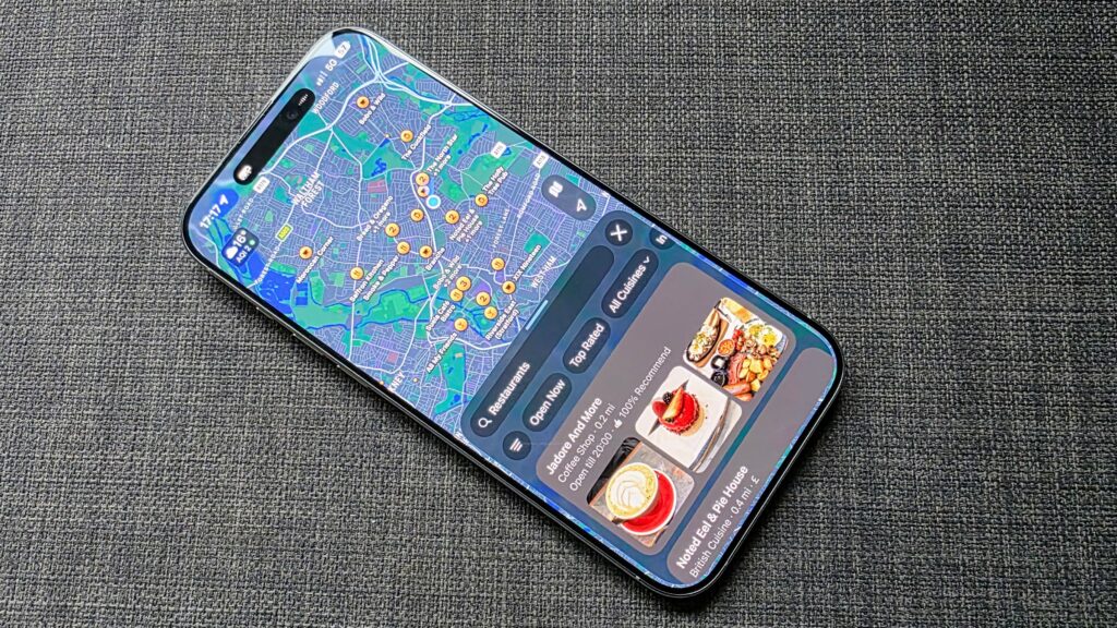 an image of Apple Maps on iOS 26
