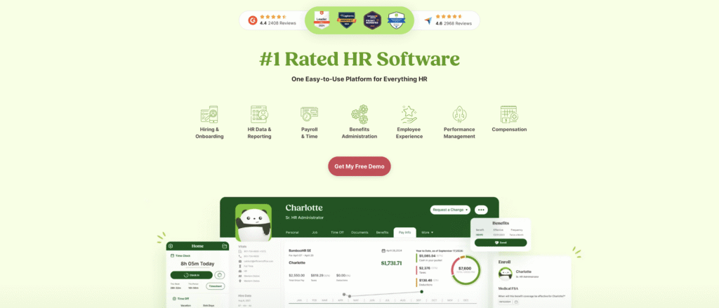 BambooHR website screenshot