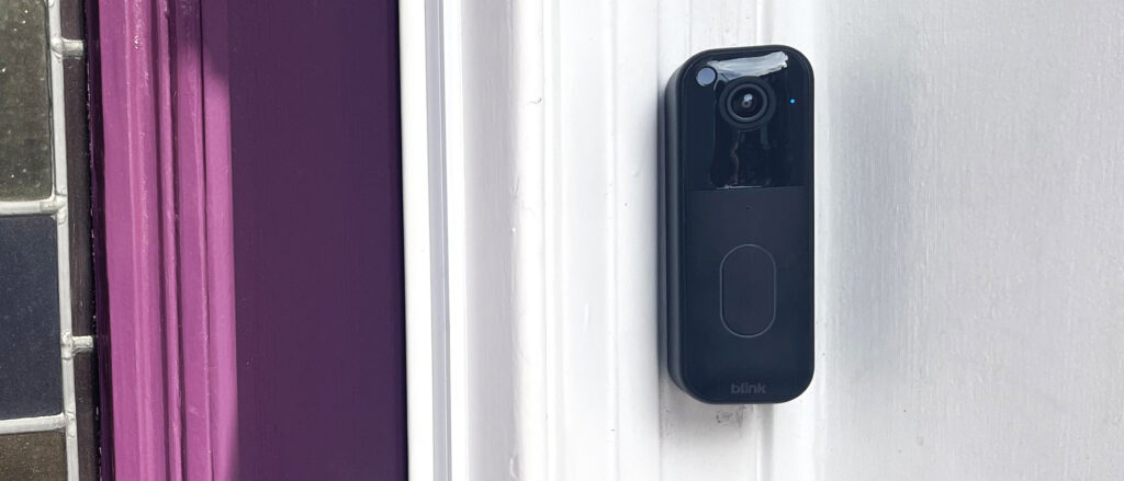 Blink Video Doorbell (Gen 2) and Sync Module Core review: easy installation, and a head-to-toe view of visitors Blink Video Doorbell Gen 2 mounted beside purple door