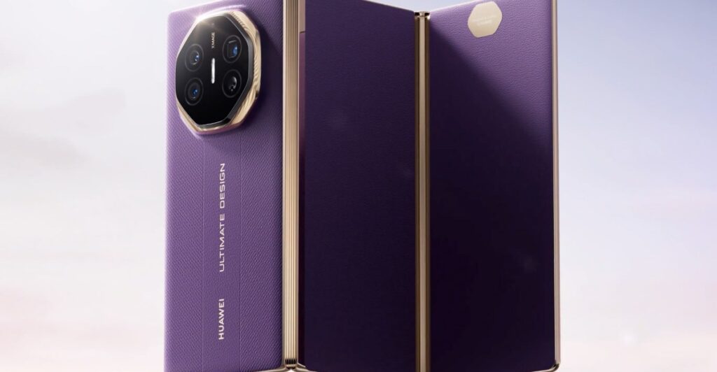 Huawei’s second trifold adds stylus support and purple pleather
