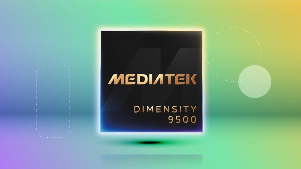 An artistic mockup of a chip on a colorful background.