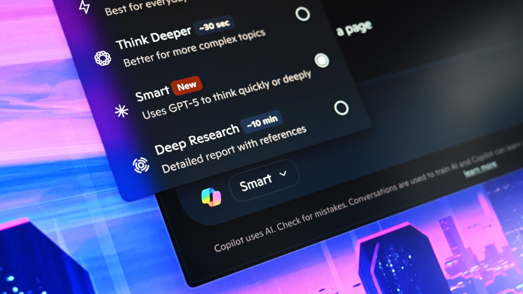 Microsoft's Copilot app now features GPT-5, which launched on August 7th, 2025.