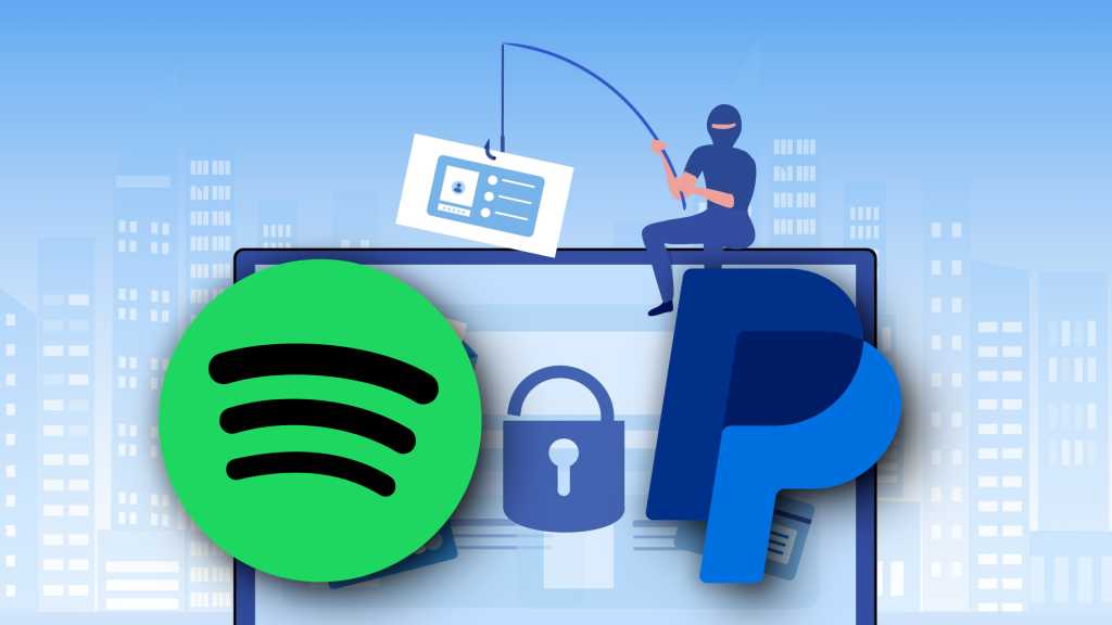 PayPal and Spotify scam emails are on the rise. Here’s how to stay safe Phishing email hacker on laptop with Spotify and PayPal logos
