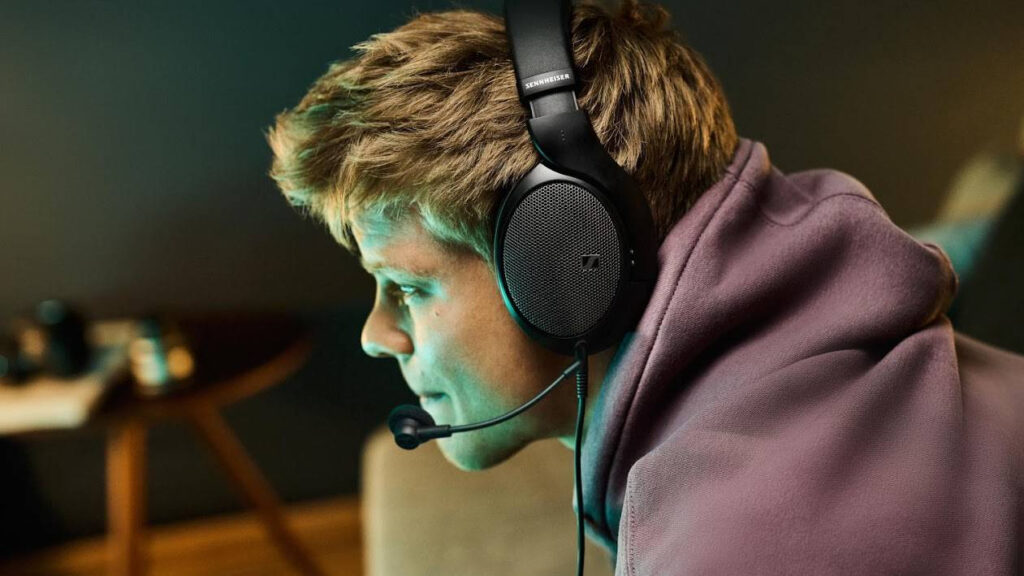 Sennheiser has announced the HD 500 BAM microphone, and it can completely transform some of the brand’s headphones into gaming behemoths The Sennheiser HD 500 BAM microphone being worn by a man with a Sennheiser pair of headphones