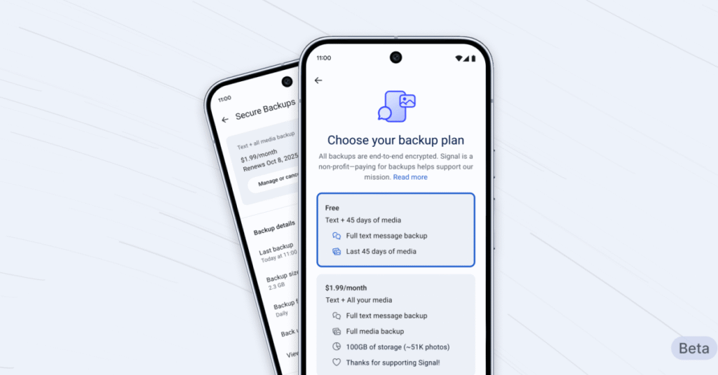 Signal’s first paid feature adds encrypted media and message backups