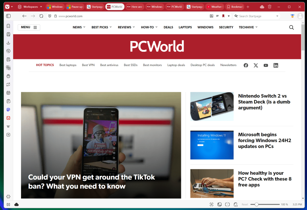 Vivaldi browser adds ‘The Tab Button’ to cut down on tab clutter Vivaldi browser PCWorld home page