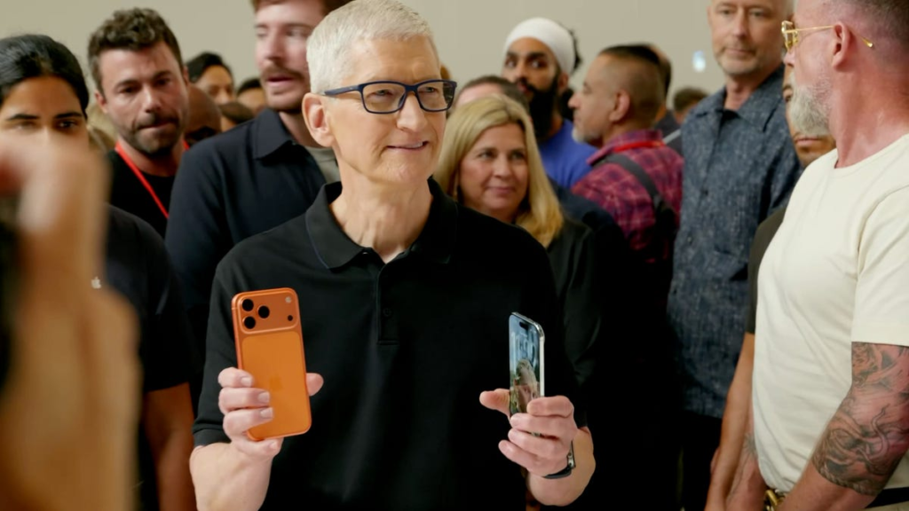 Missed Apple’s iPhone 17 Event? Here’s a Quick Recap of Every New Announcement Tim Cook shows off orange iPhone 17 Pro to the press.