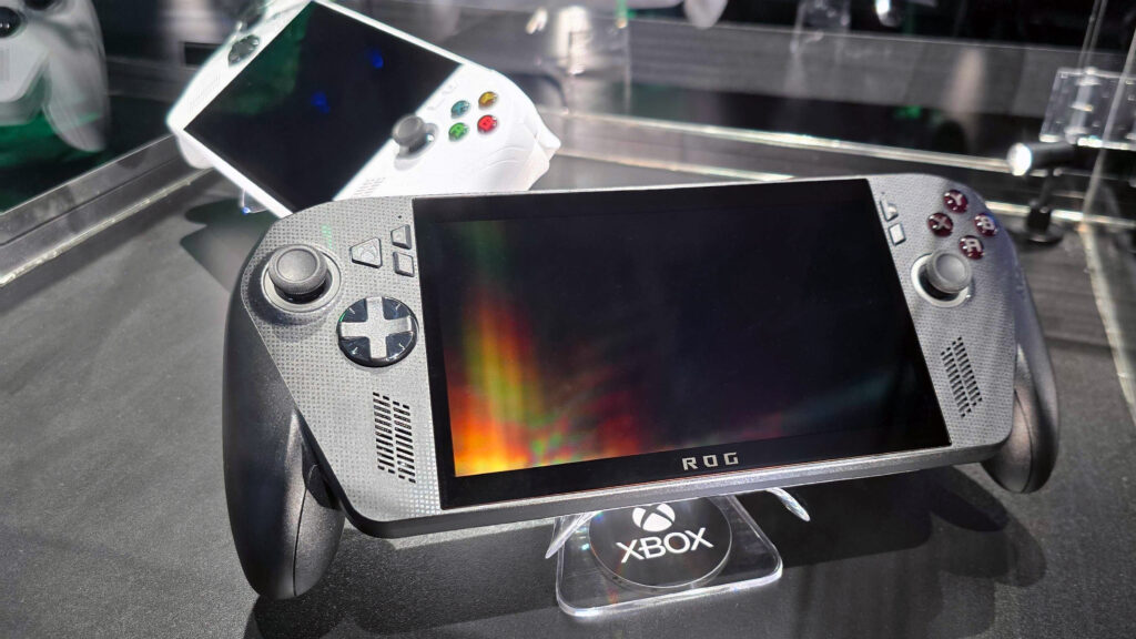 Don’t buy an Xbox Ally X from scalpers on eBay ASUS ROG Xbox Ally X (black) and ROG Xbox Ally (white) in a glass display case at Gamescom in August, 2025.