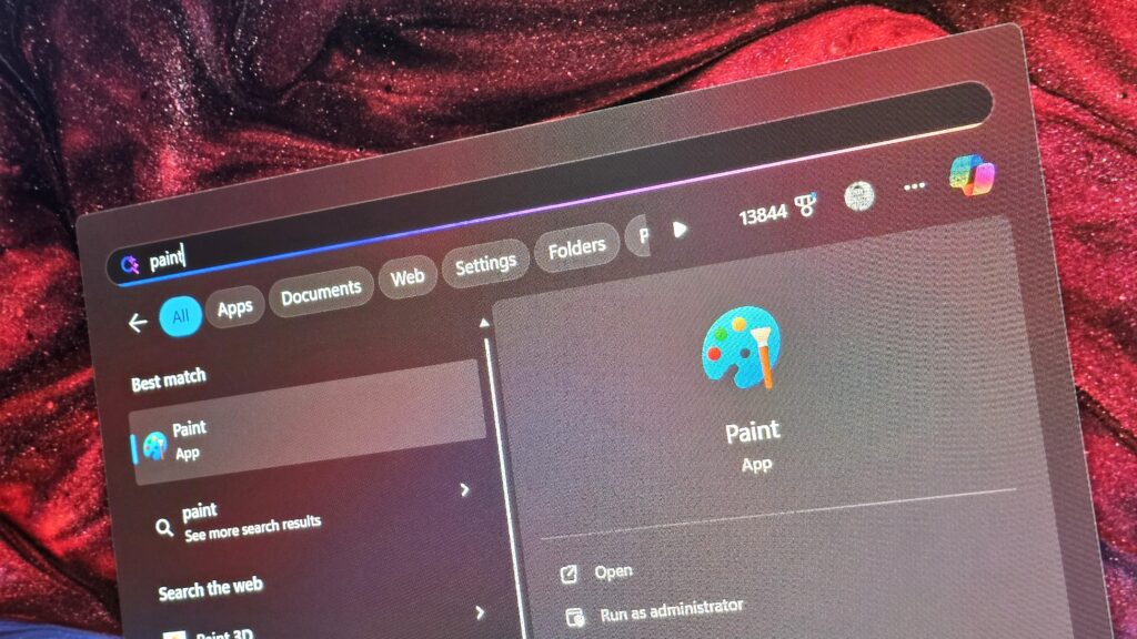 Windows 11’s Paint app is gaining Photoshop-like project files Microsoft Paint icon in Windows Search