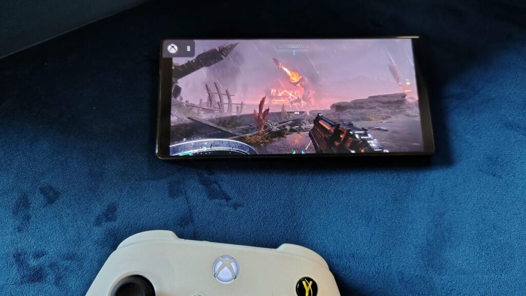Doom: The Dark Ages with Xbox controller